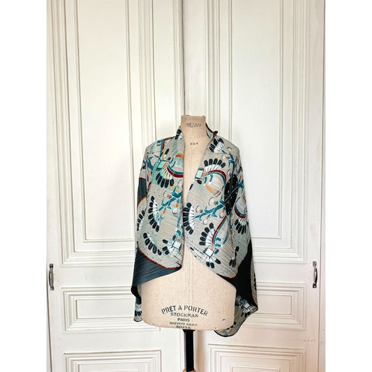 Pleats Please Printed Cardigan Cape