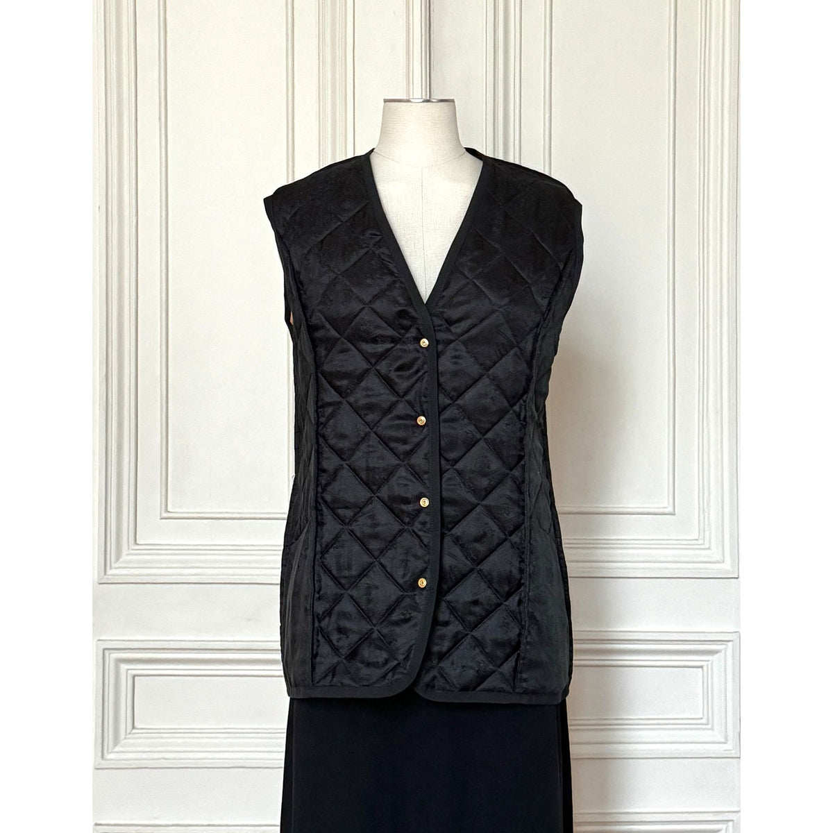 Reversible Printed Silk Quilted Vest