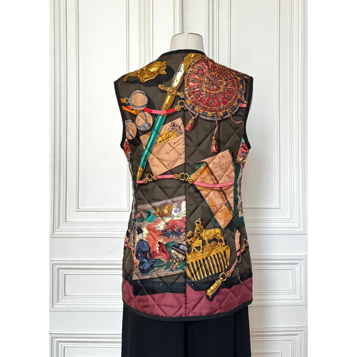 Reversible Printed Silk Quilted Vest