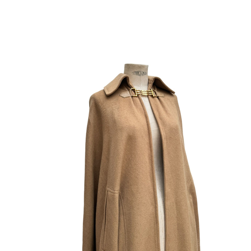 1970s Brown Wool Cape