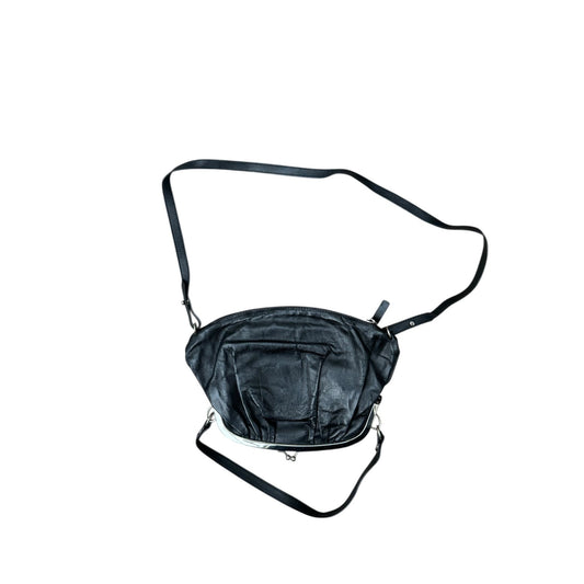 Black Leather Upside Down Handbag