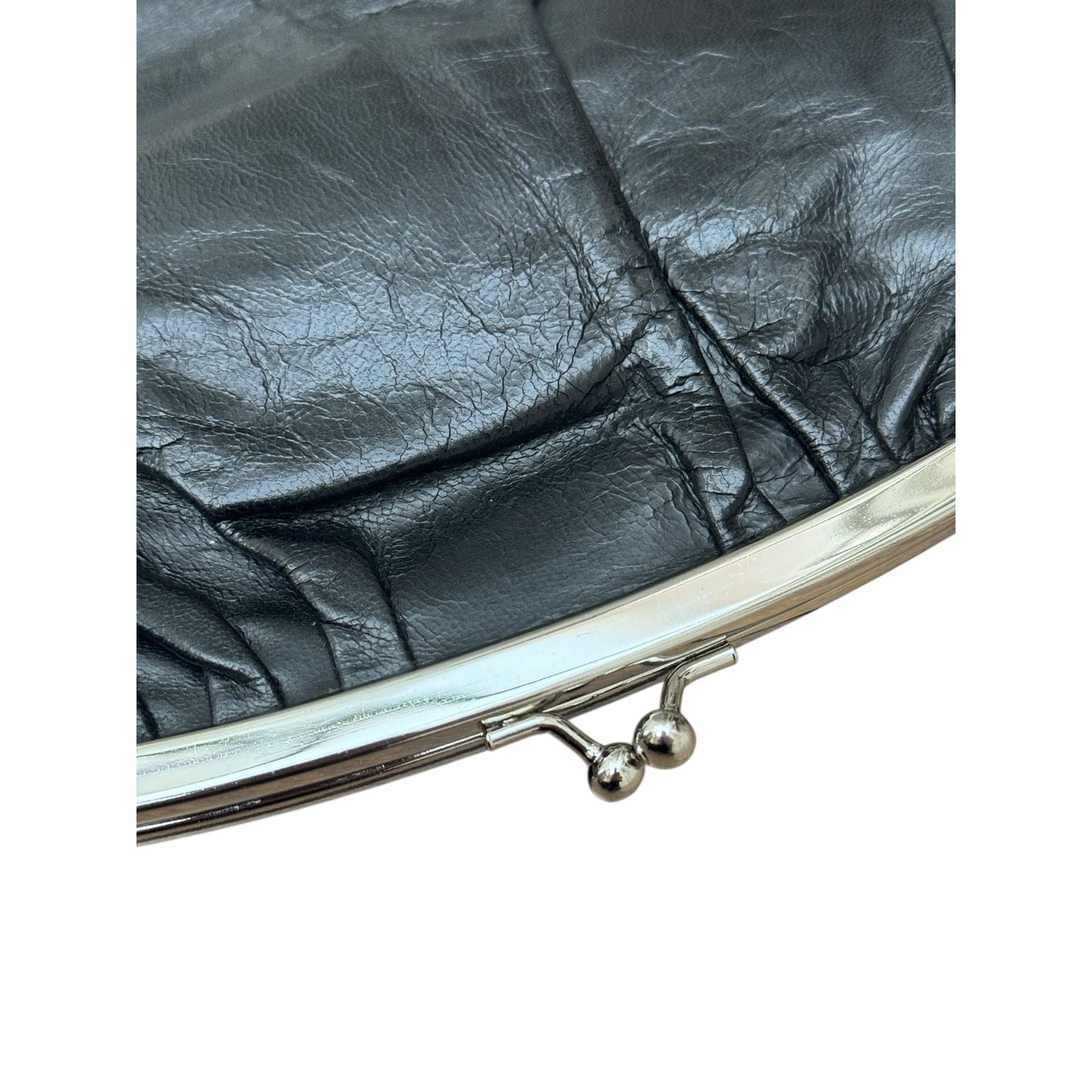 Black Leather Upside Down Handbag