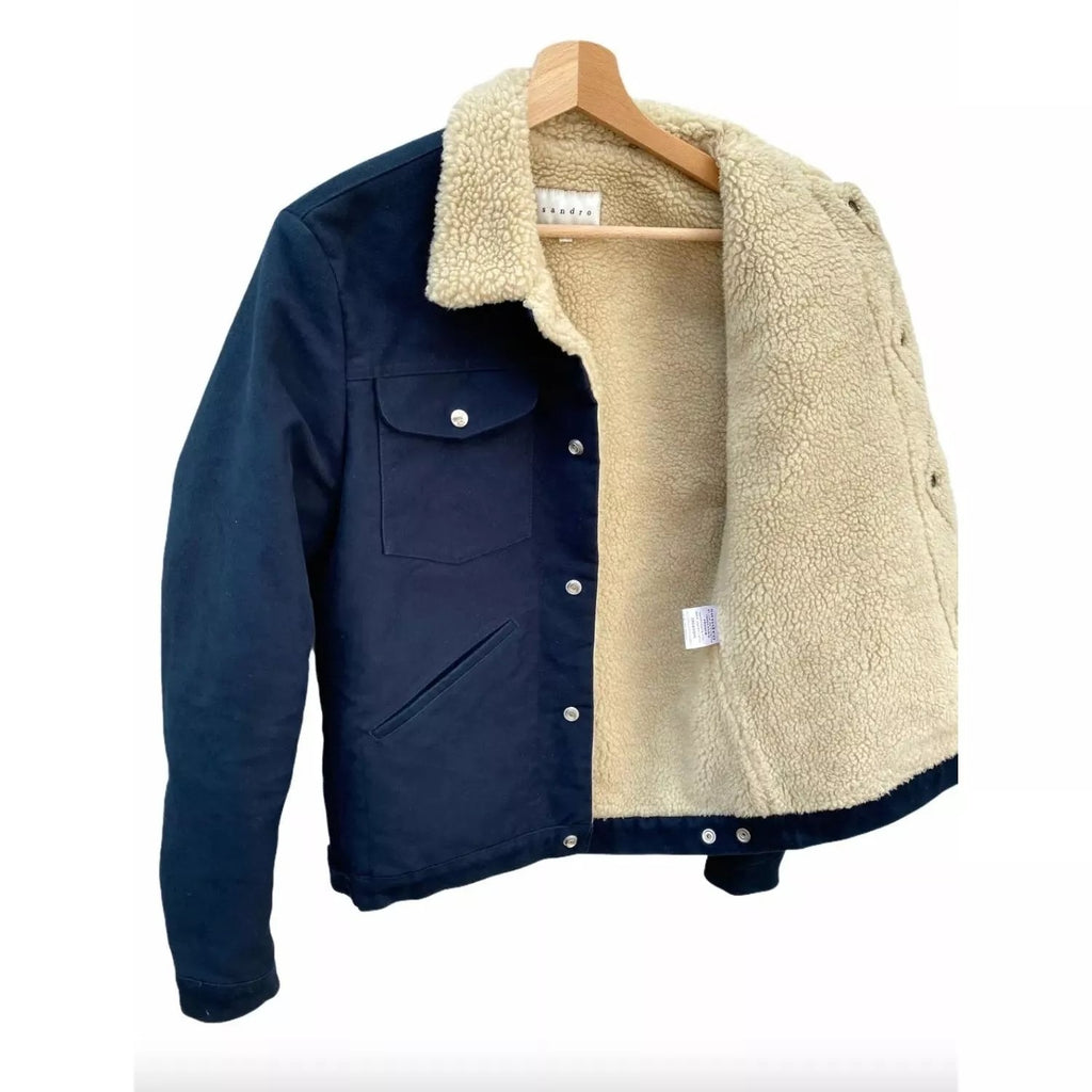 Navy Shearling Jacket