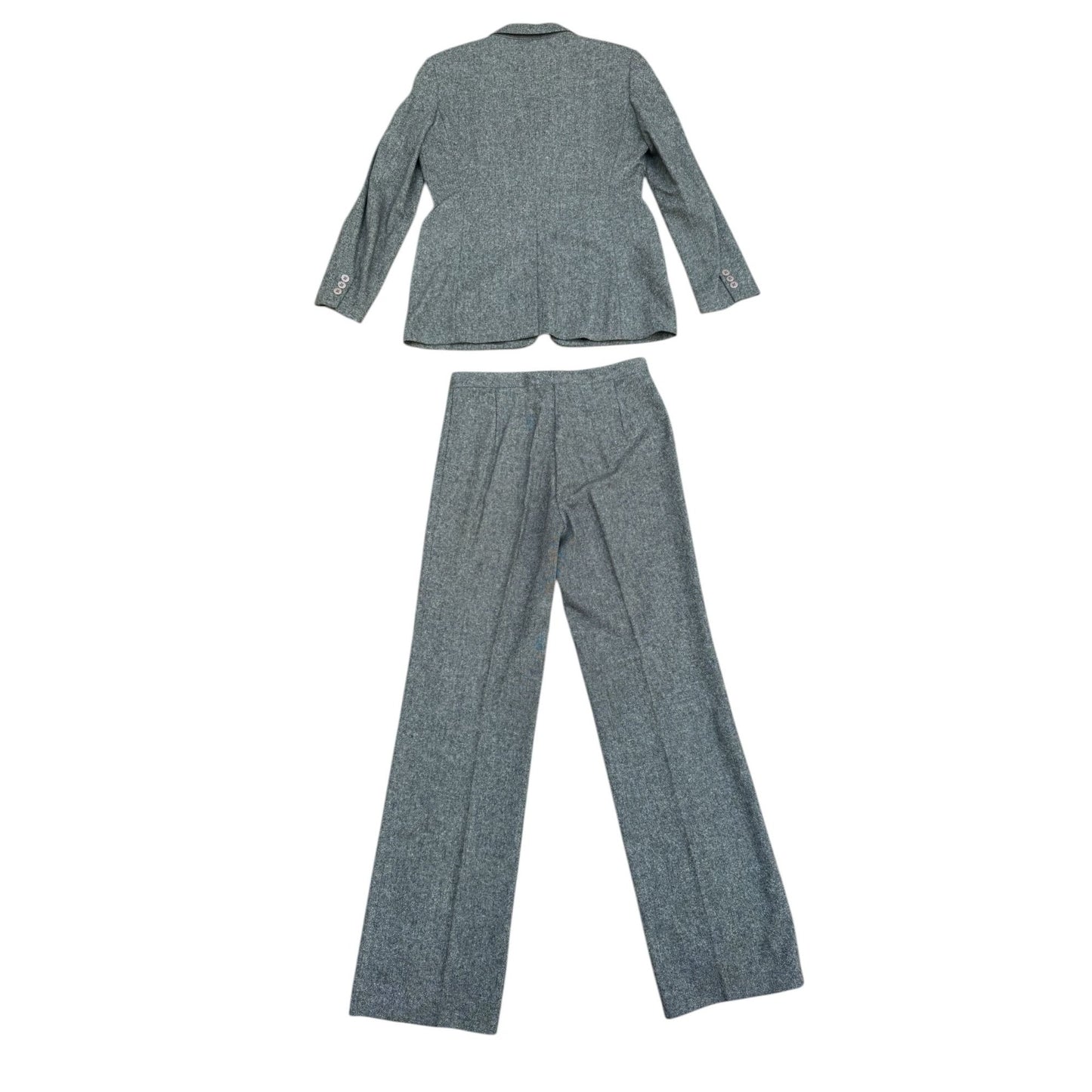 Vintage Grey Wool Pants Suit 