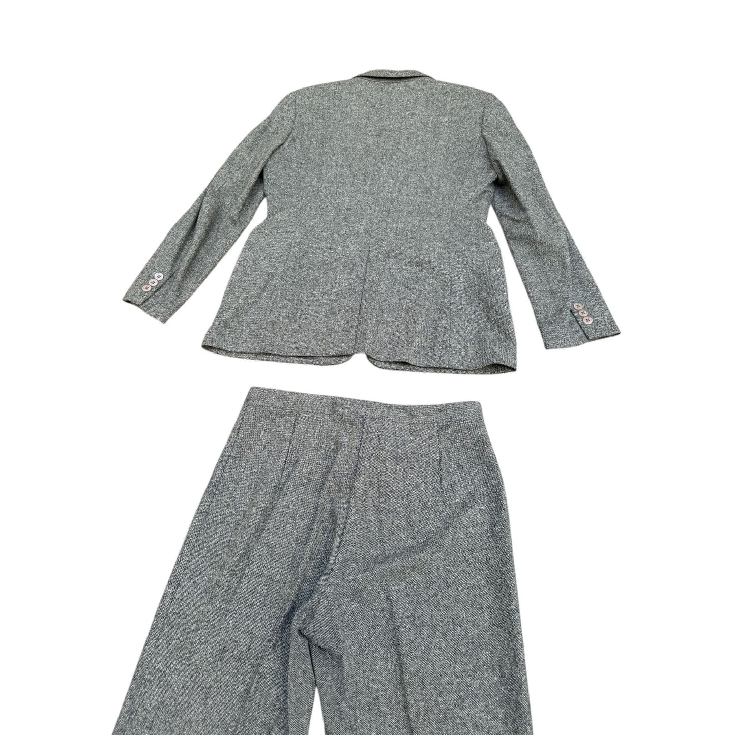 Vintage Grey Wool Pants Suit 