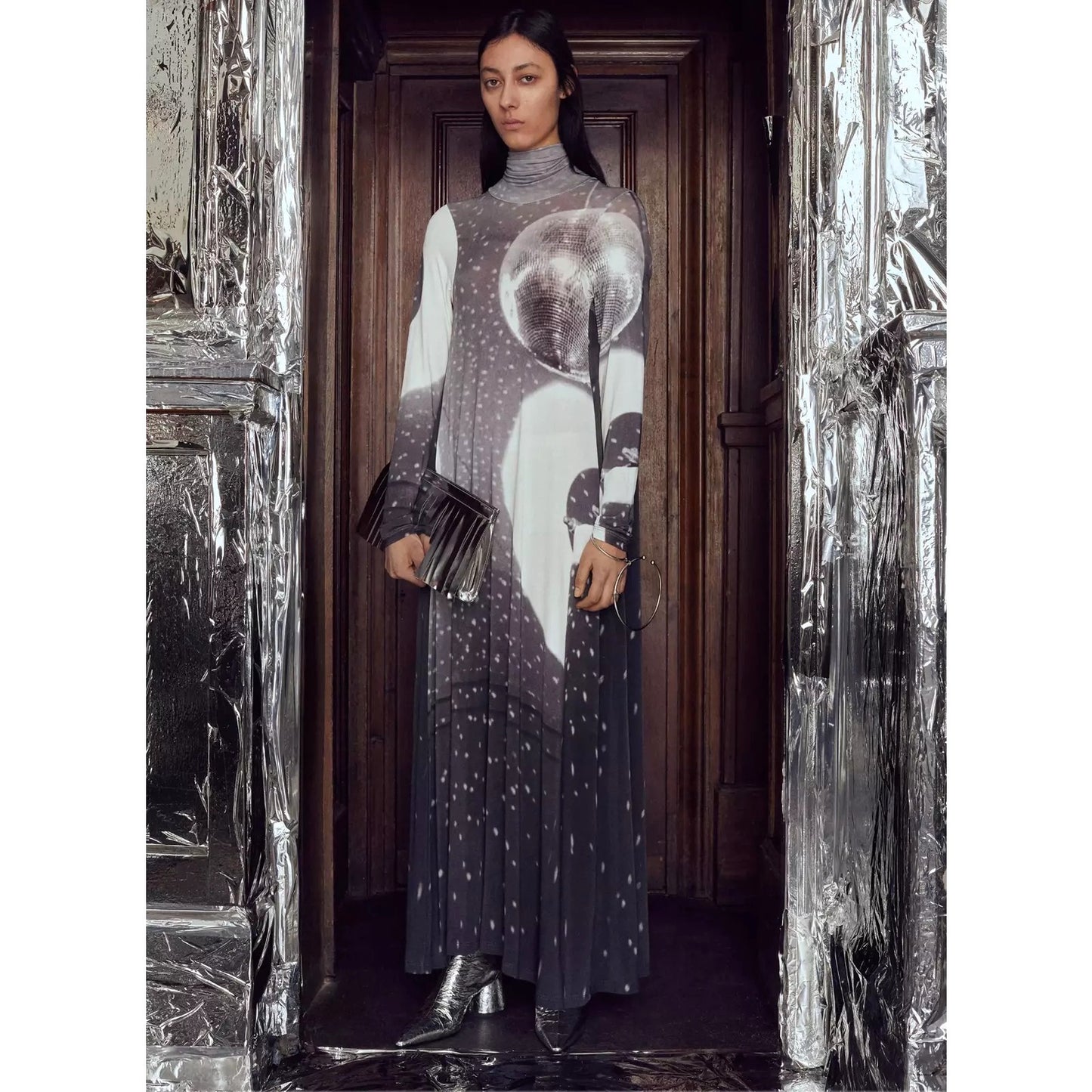 FW 2018 Discoball Print Maxi Dress