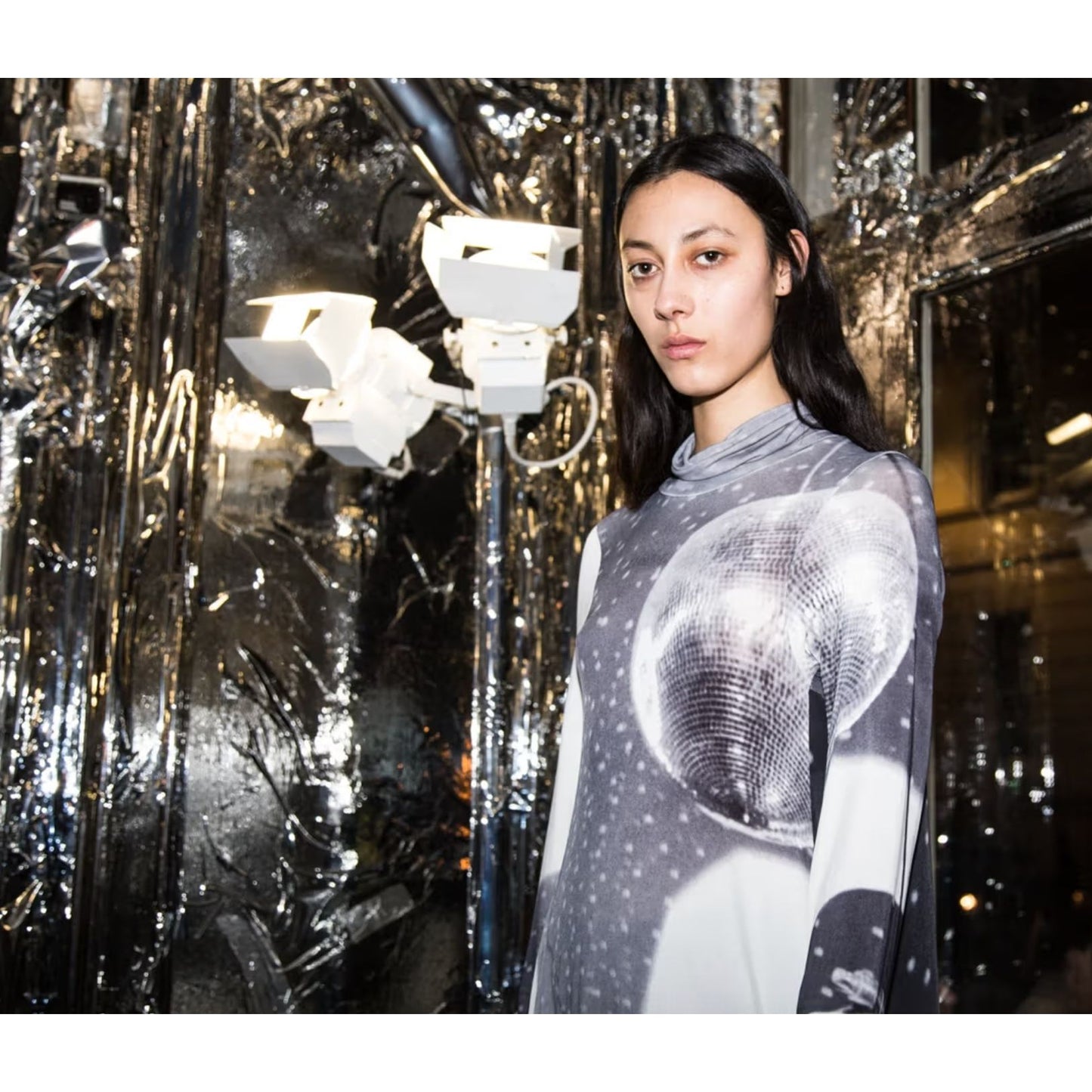FW 2018 Discoball Print Maxi Dress