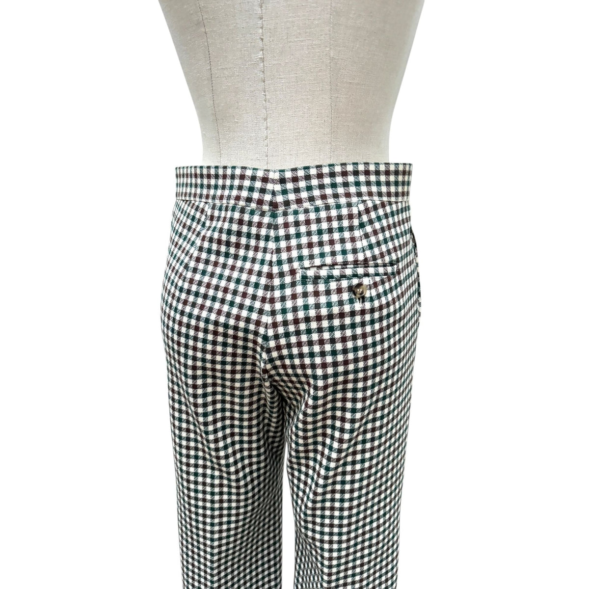 Phoebe Philo Checkered Stretch Cotton Wide-Leg Pants