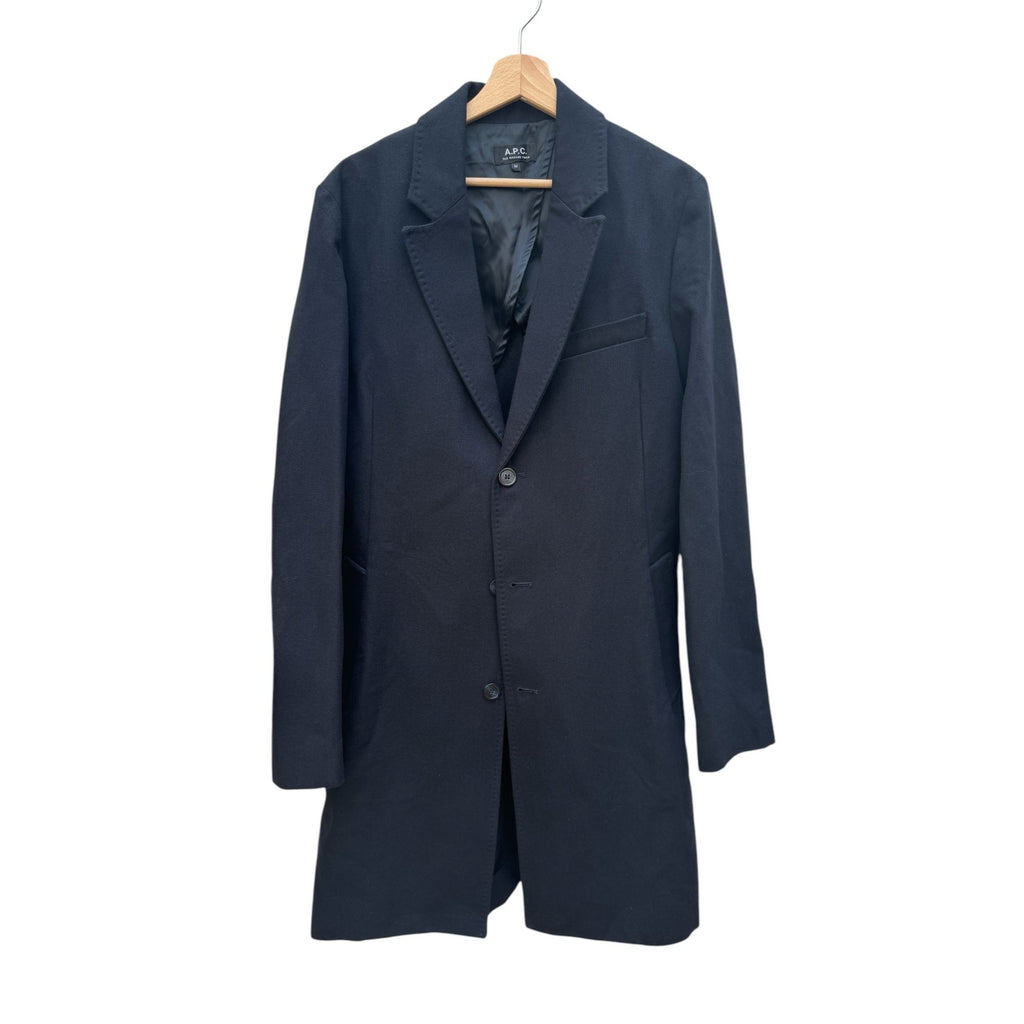Navy Wool Mackintosh Coat