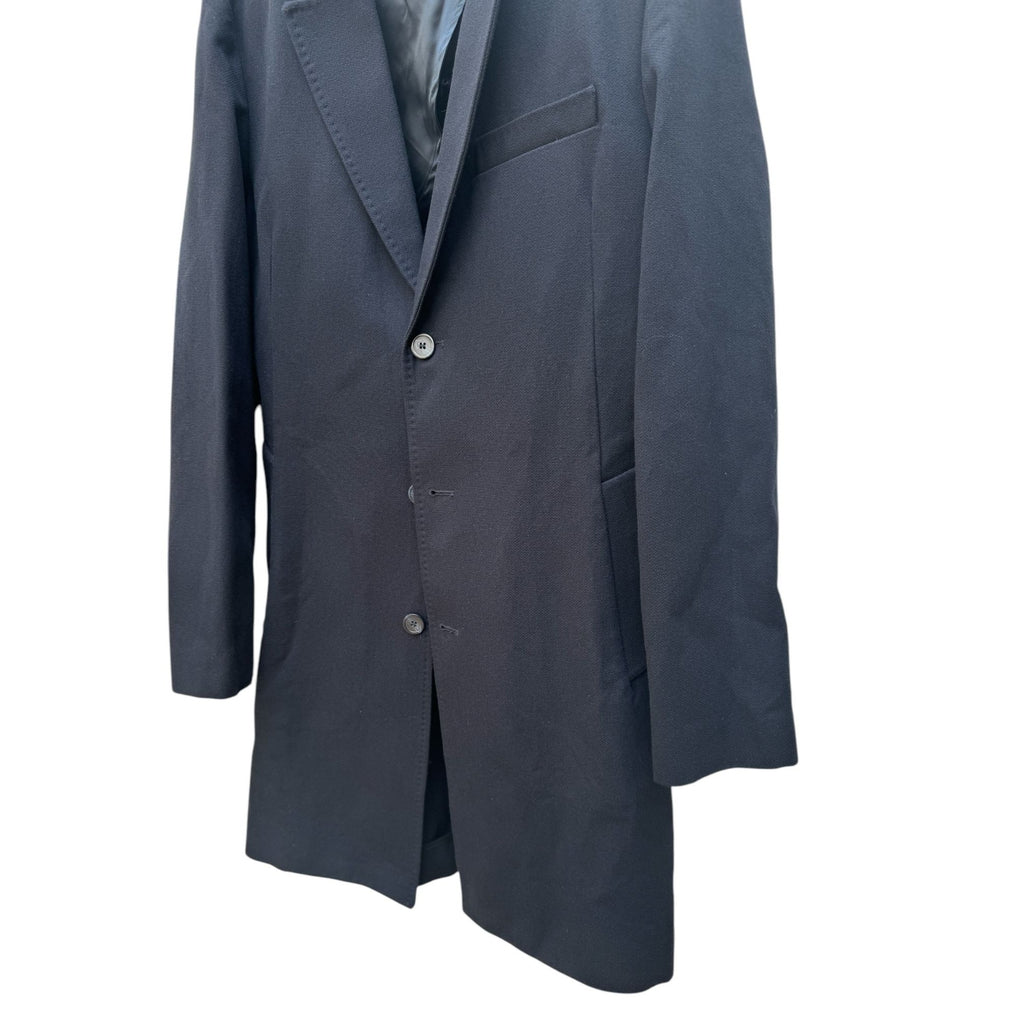 Navy Wool Mackintosh Coat
