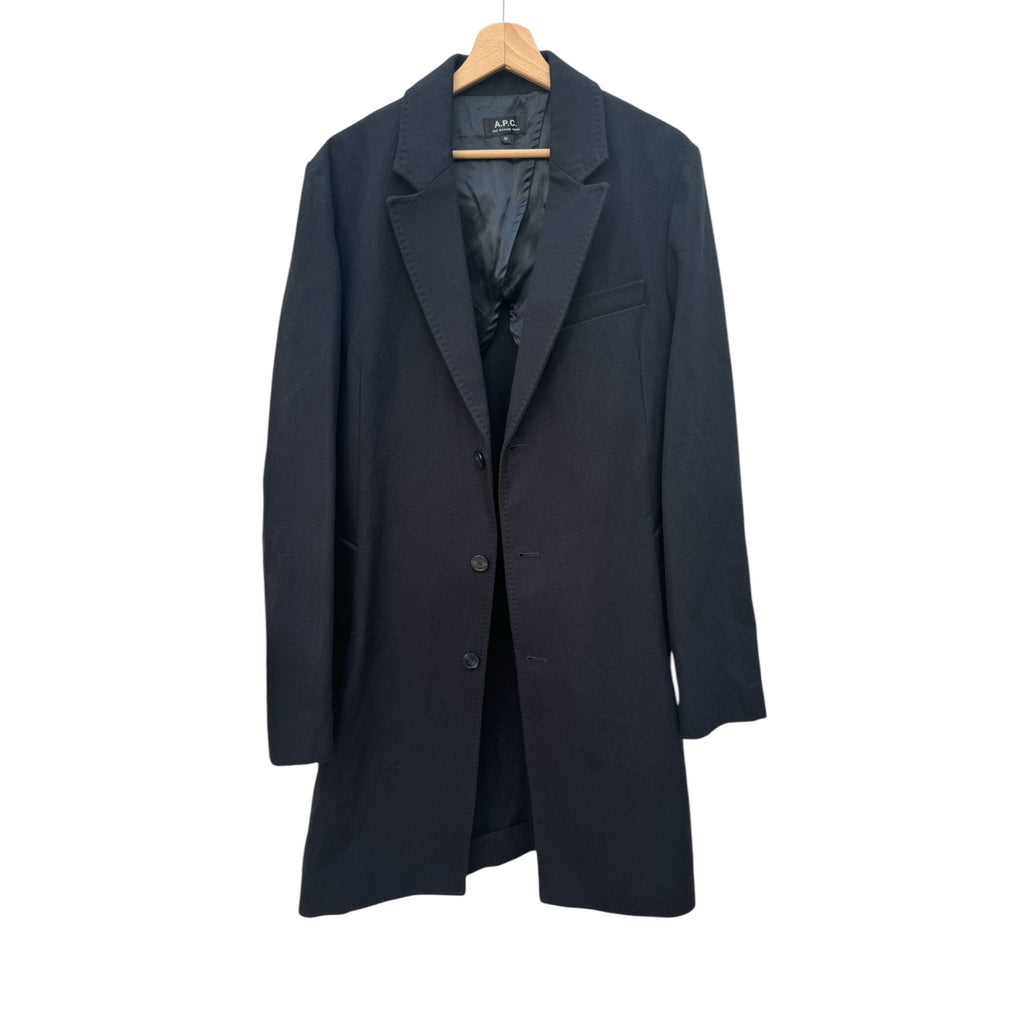 Navy Wool Mackintosh Coat