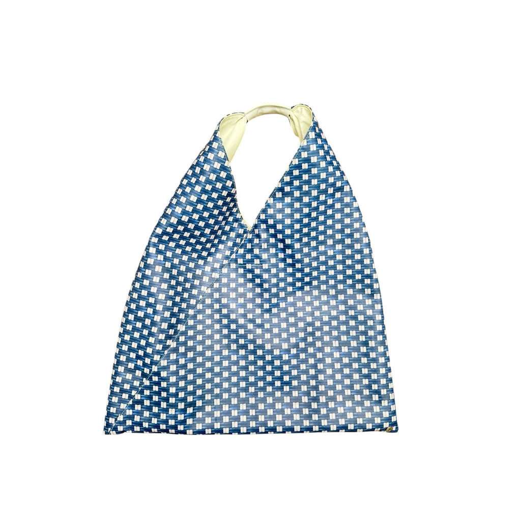 White Blue Trompe l’oeil Japanese Bag