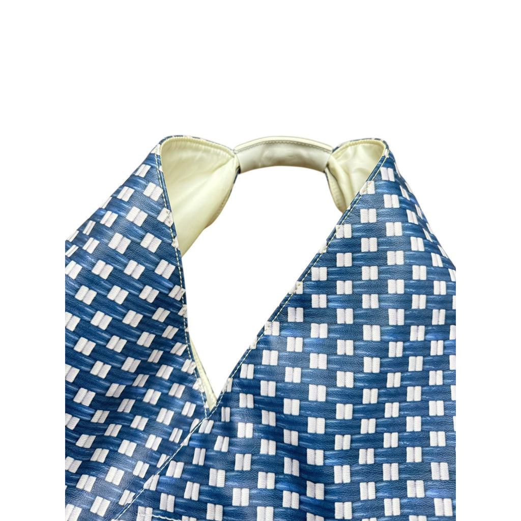 White Blue Trompe l’oeil Japanese Bag