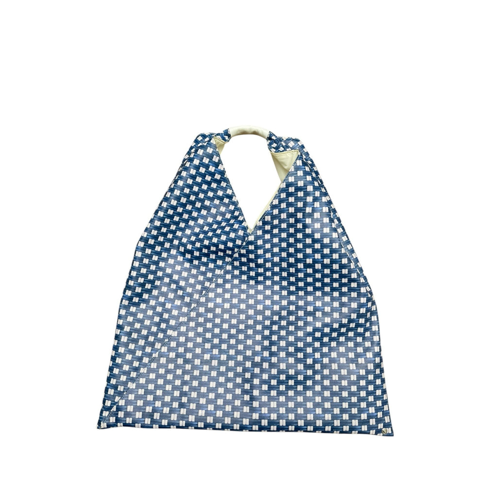 White Blue Trompe l’oeil Japanese Bag