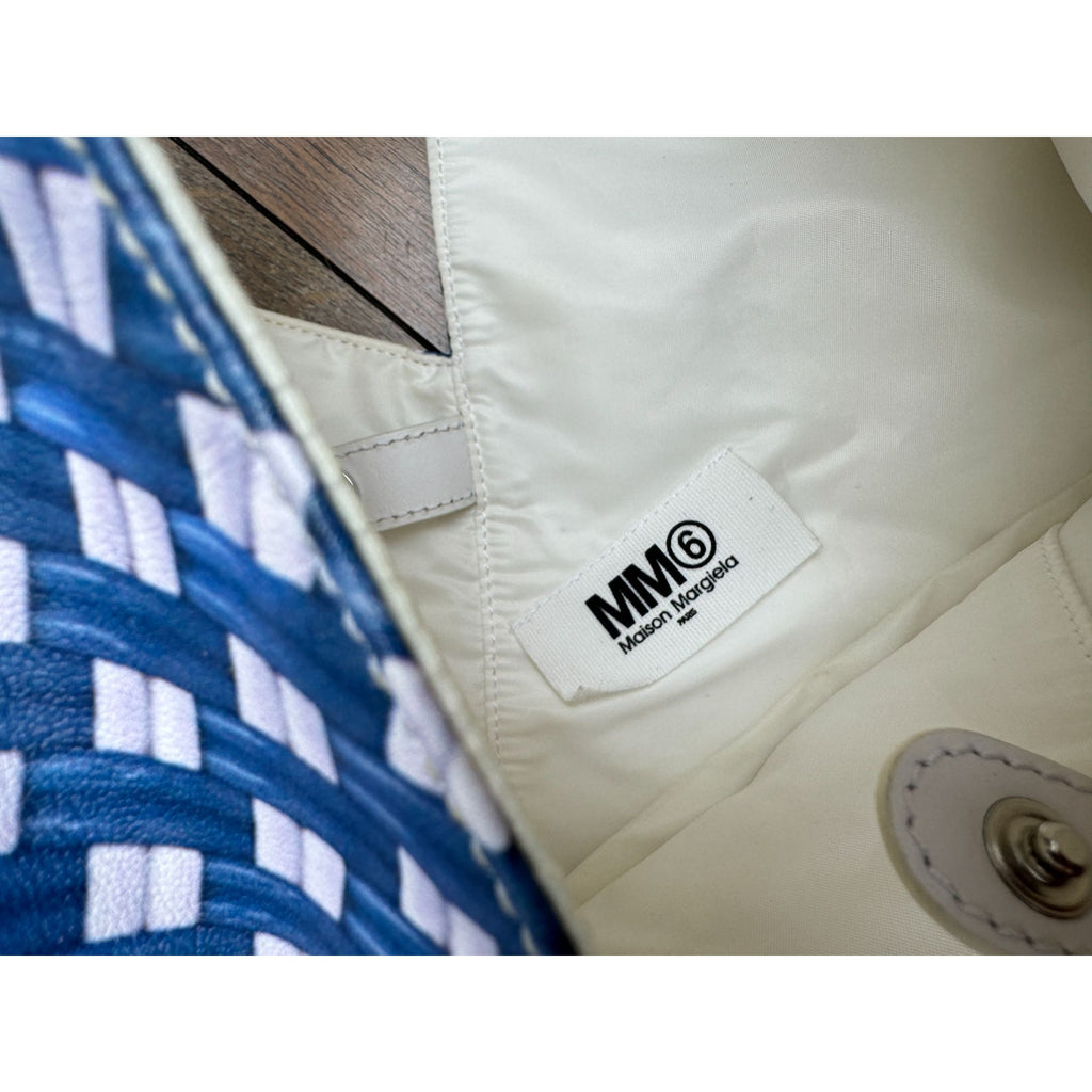White Blue Trompe l’oeil Japanese Bag