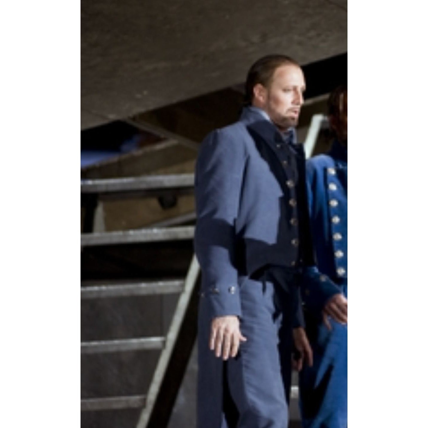 Opera de Paris  Billy Budd Blue 1960s French Moleskin Costume Suit Size 46 / fits S