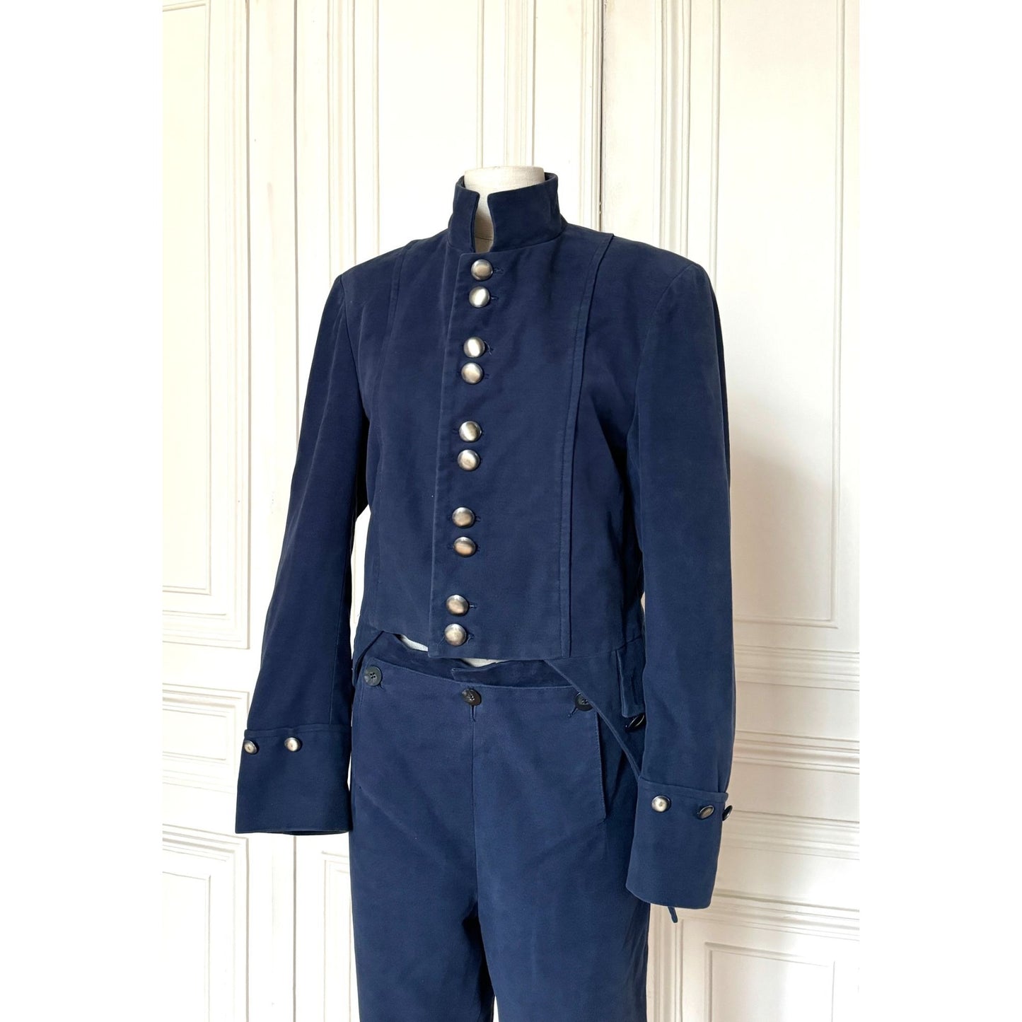 Opera de Paris  Billy Budd Blue 1960s French Moleskin Costume Suit Size 46 / fits S