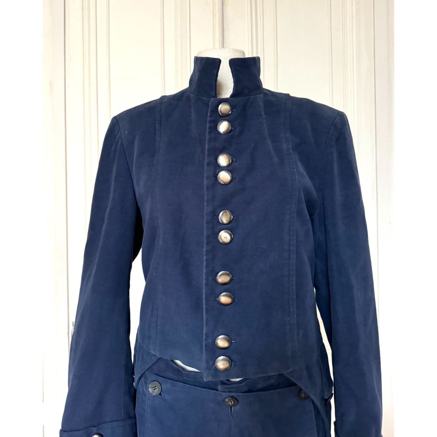 Opera de Paris  Billy Budd Blue 1960s French Moleskin Costume Suit Size 46 / fits S