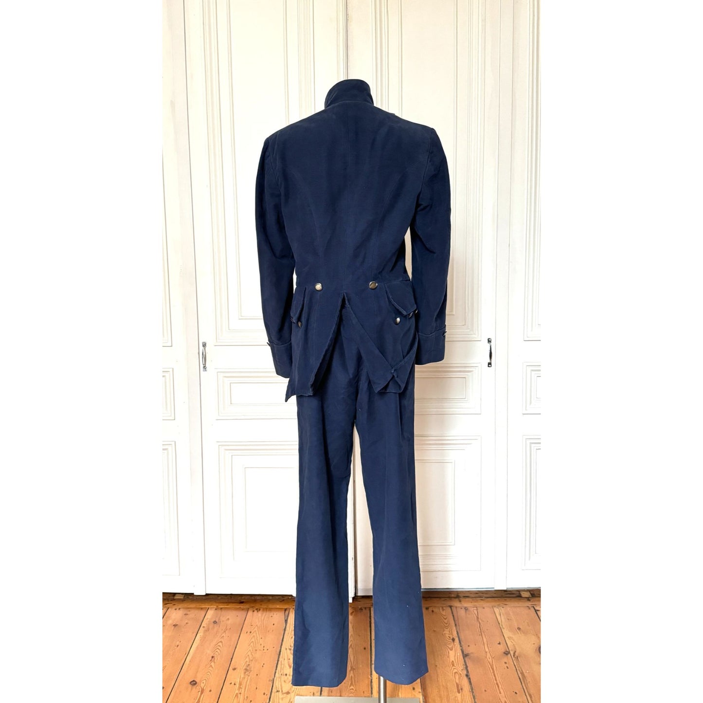 Opera de Paris  Billy Budd Blue 1960s French Moleskin Costume Suit Size 46 / fits S
