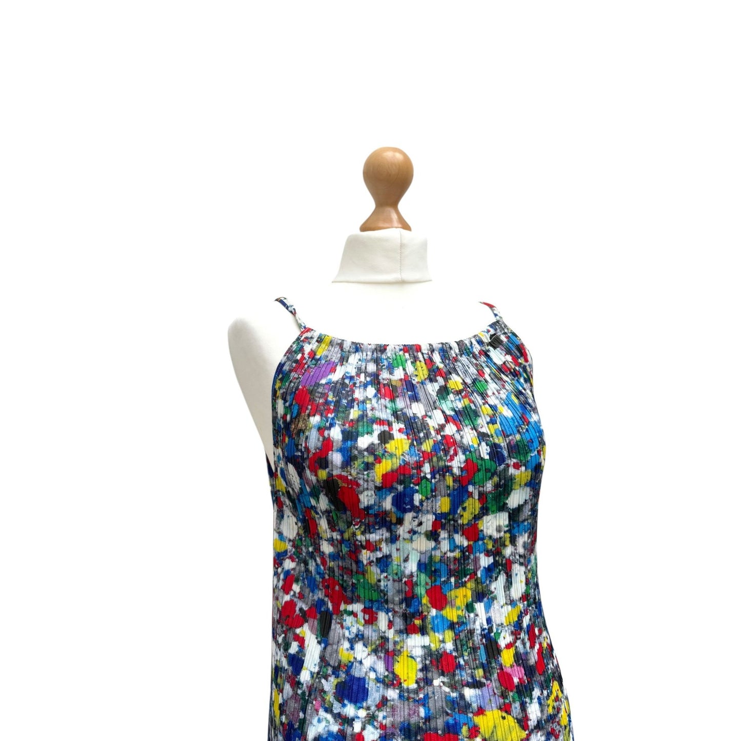 Pleats Please Splattered Print Dress