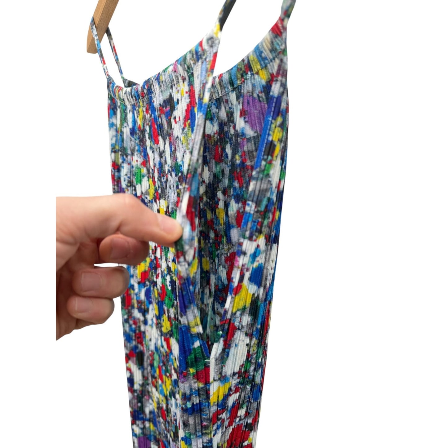 Pleats Please Splattered Print Dress