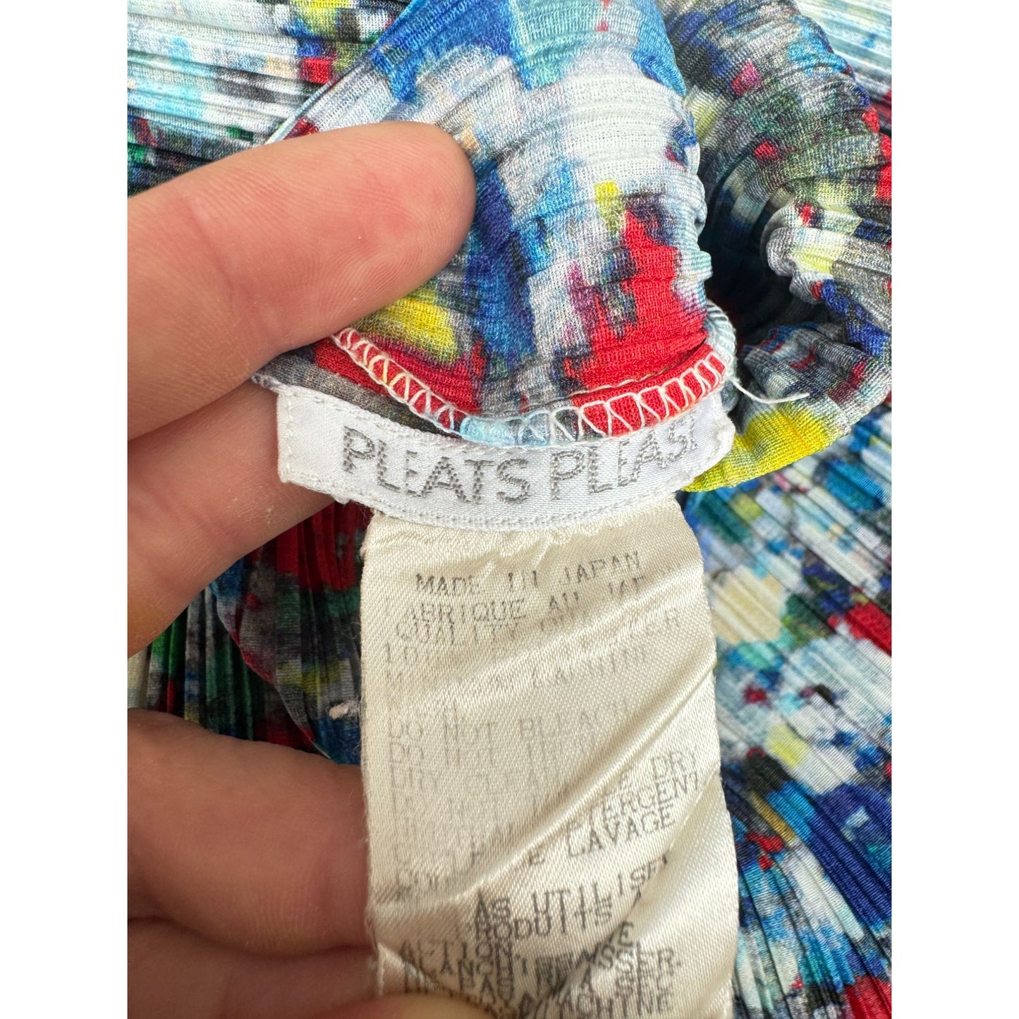 Pleats Please Splattered Print Dress