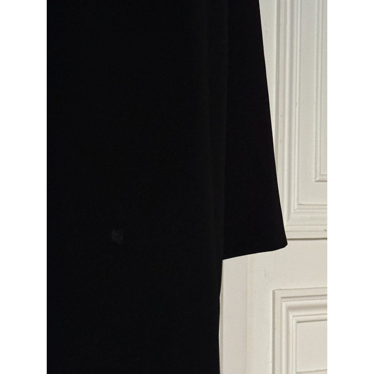 FW 1998 Black Wool V-Neck Maxi Dress