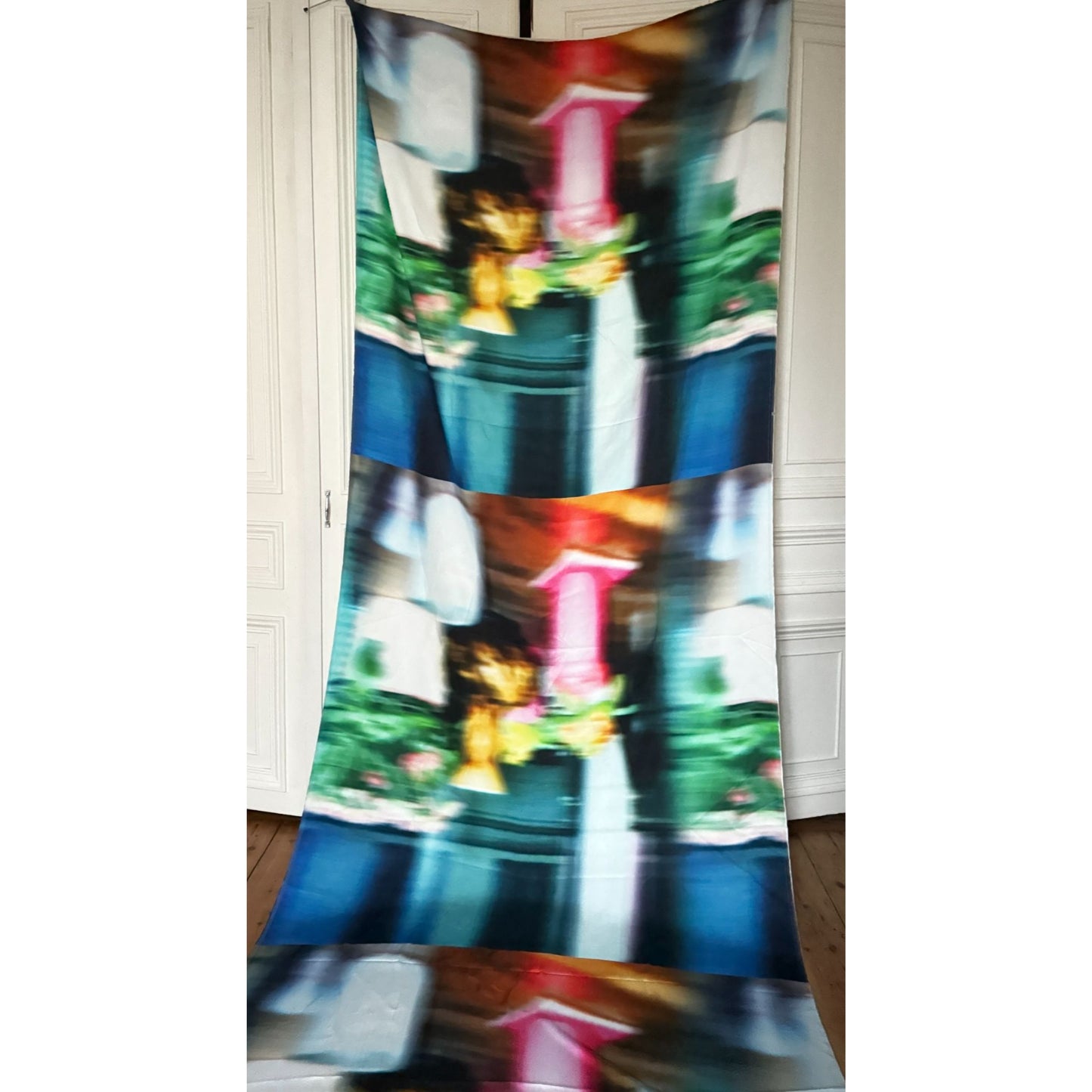 Dries Van Noten Blurry Wide Cotton Fabric Panel