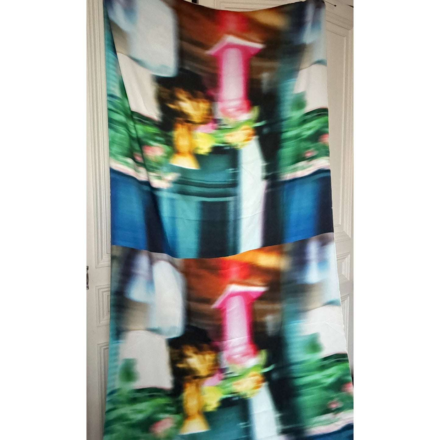Dries Van Noten Blurry Wide Cotton Fabric Panel