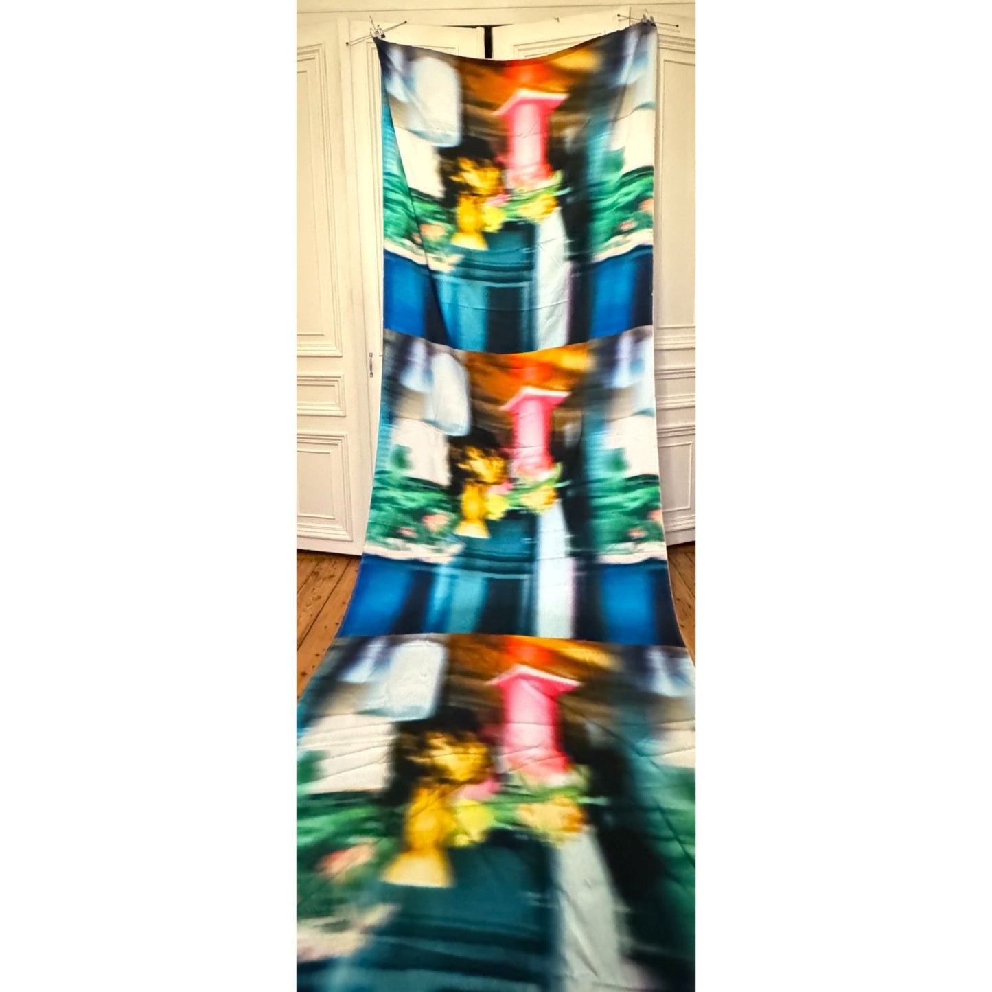 Dries Van Noten Blurry Wide Cotton Fabric Panel