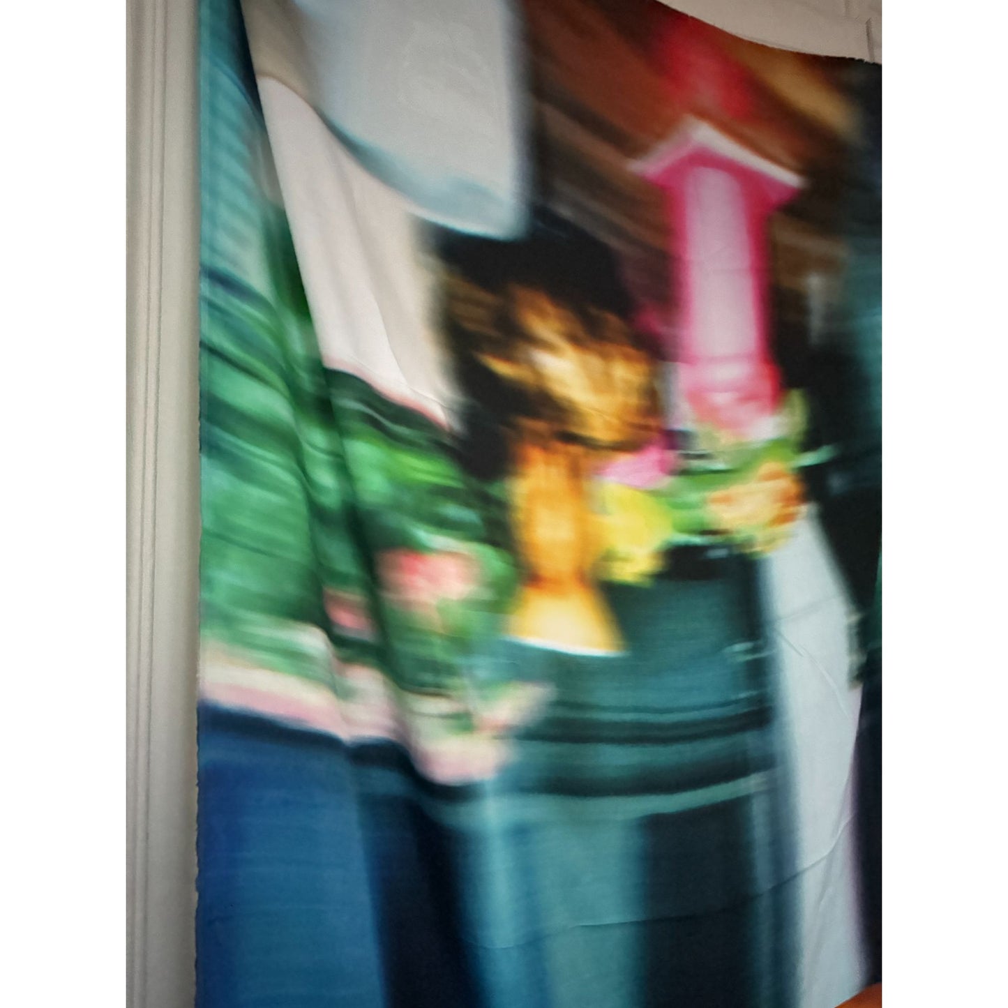Dries Van Noten Blurry Wide Cotton Fabric Panel