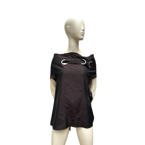 Runway 2002 Brown Silk-Rayon Halter Top