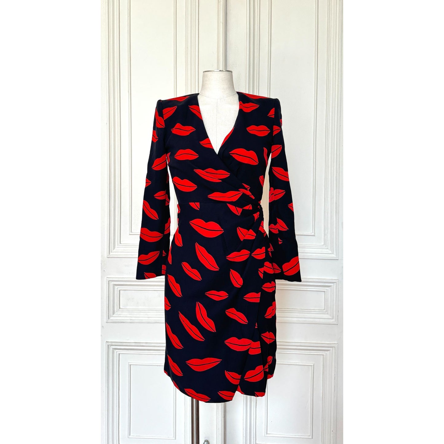 FW 2016 Lips Silk Wrap Dress