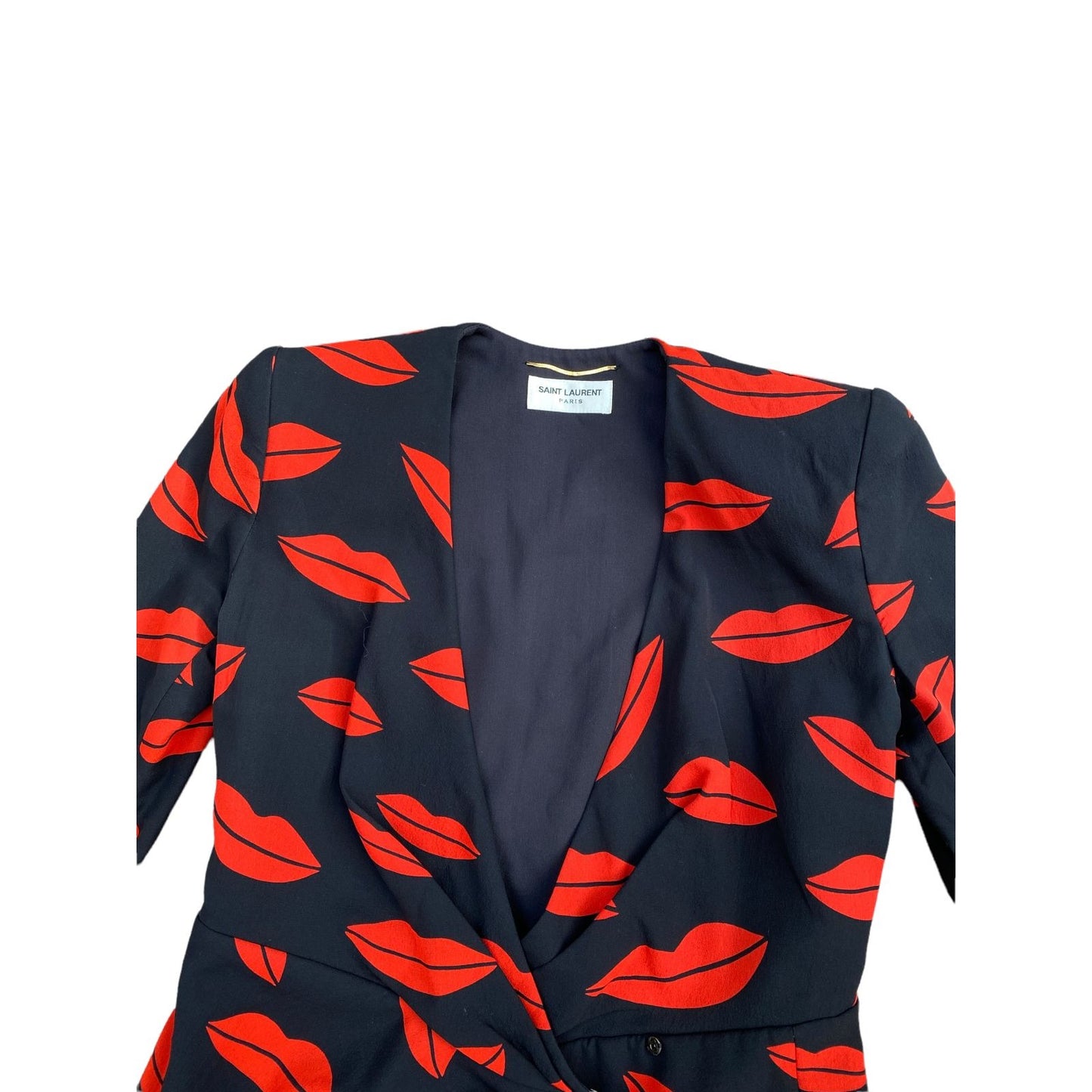 FW 2016 Lips Silk Wrap Dress