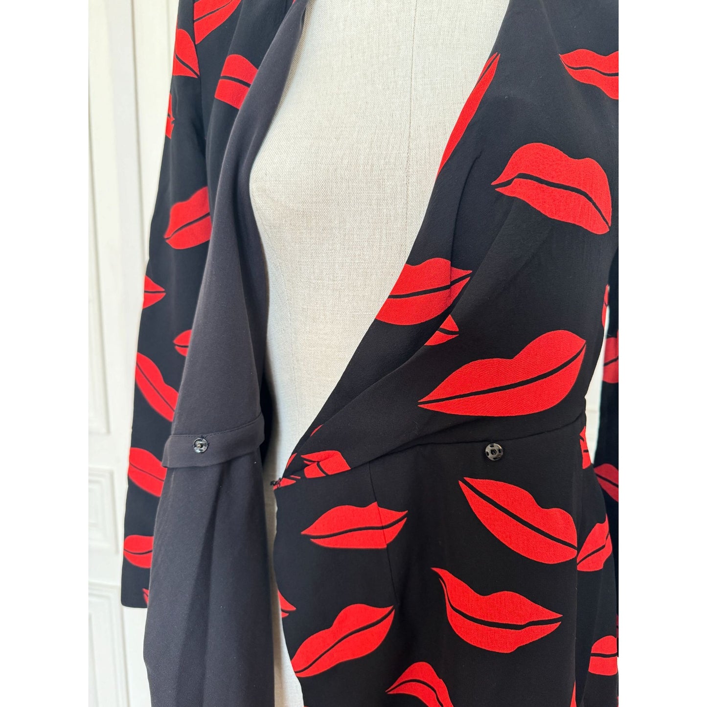 FW 2016 Lips Silk Wrap Dress
