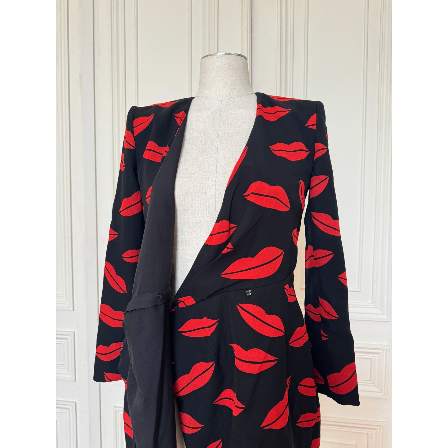FW 2016 Lips Silk Wrap Dress