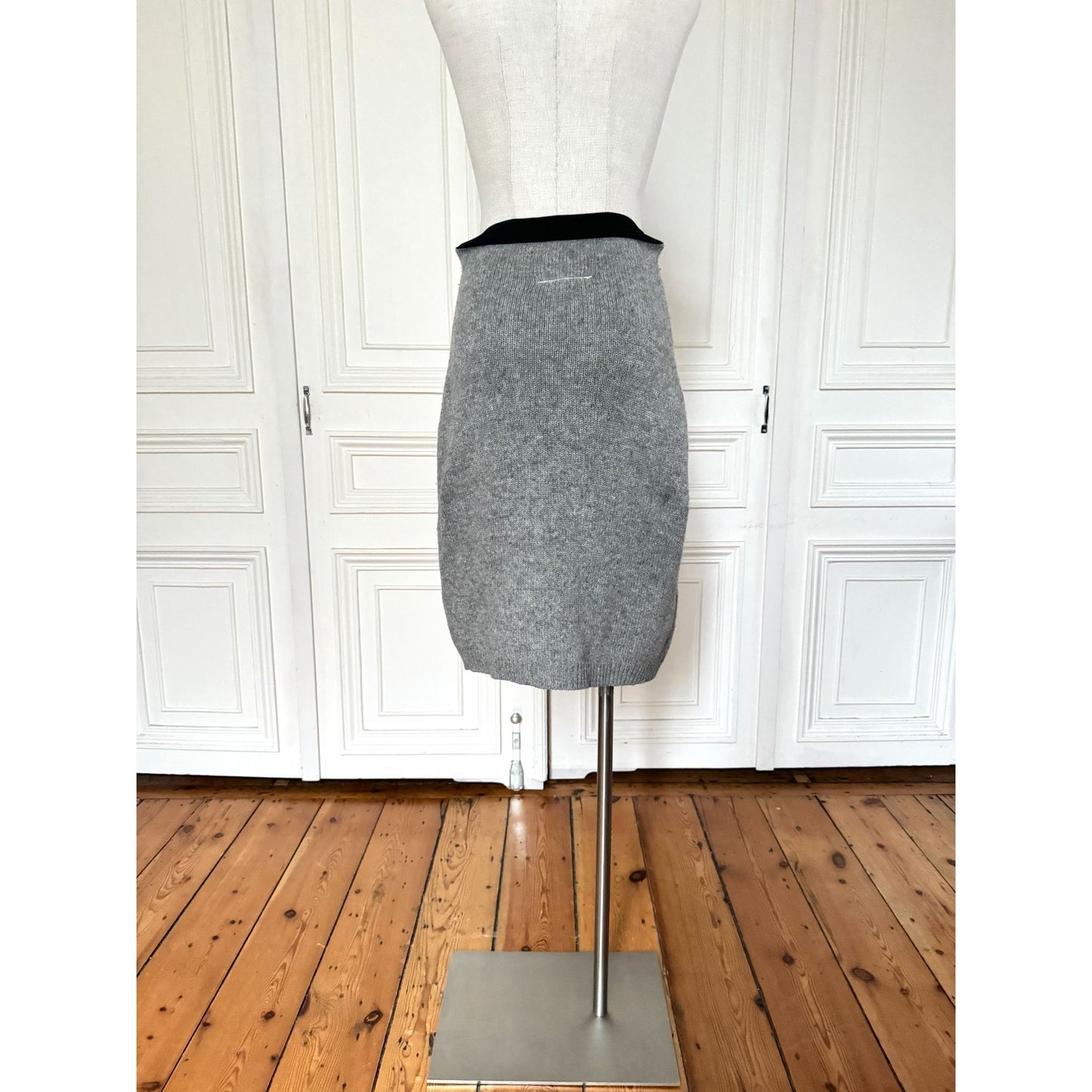 1998 Miss Deanna Grey Wool Knitted Skirt