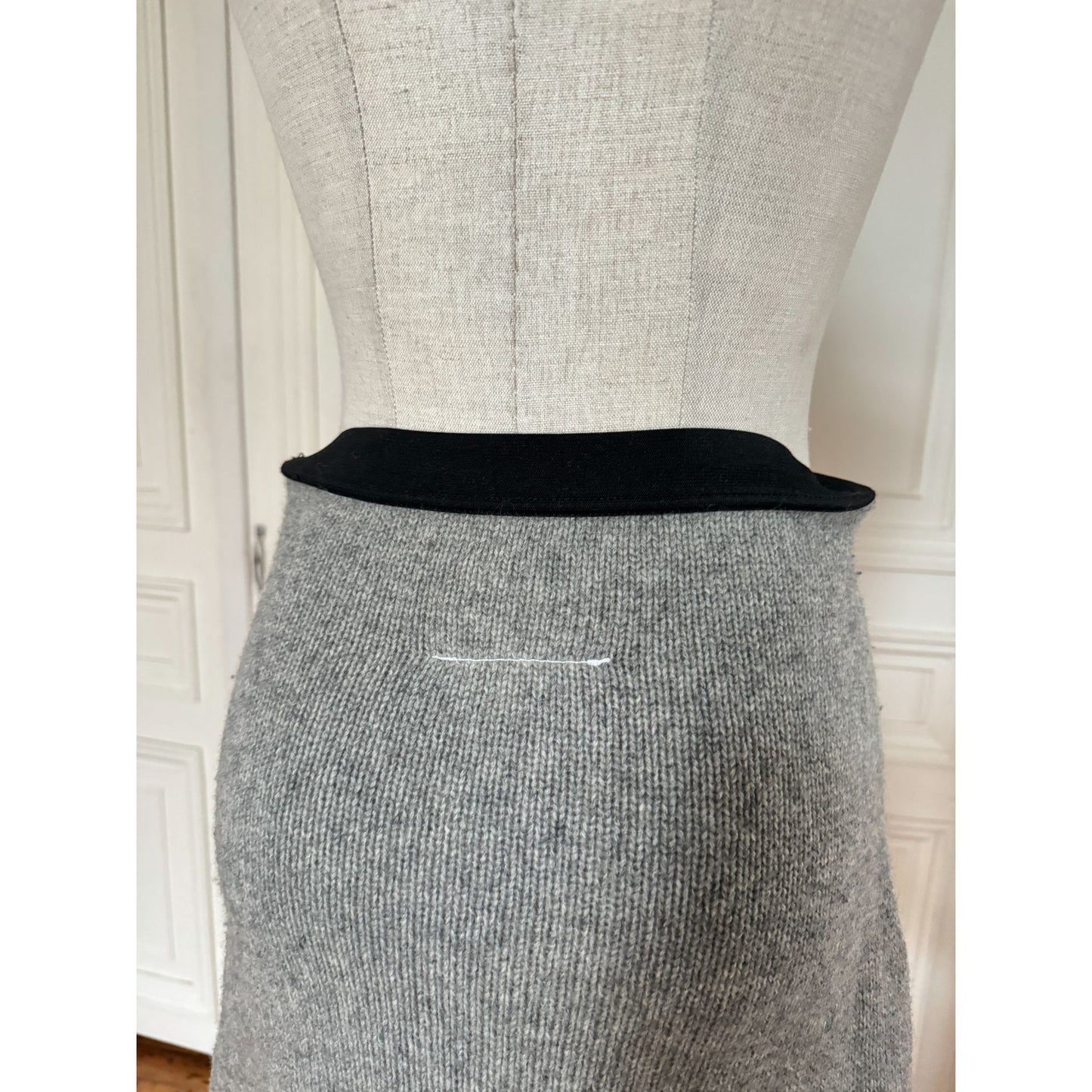 1998 Miss Deanna Grey Wool Knitted Skirt