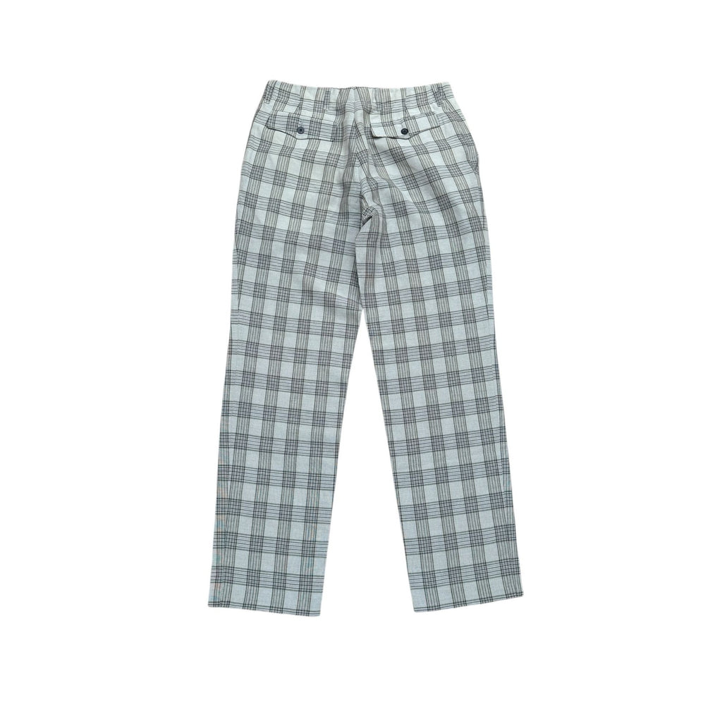 Grey Checkered Wool Pants