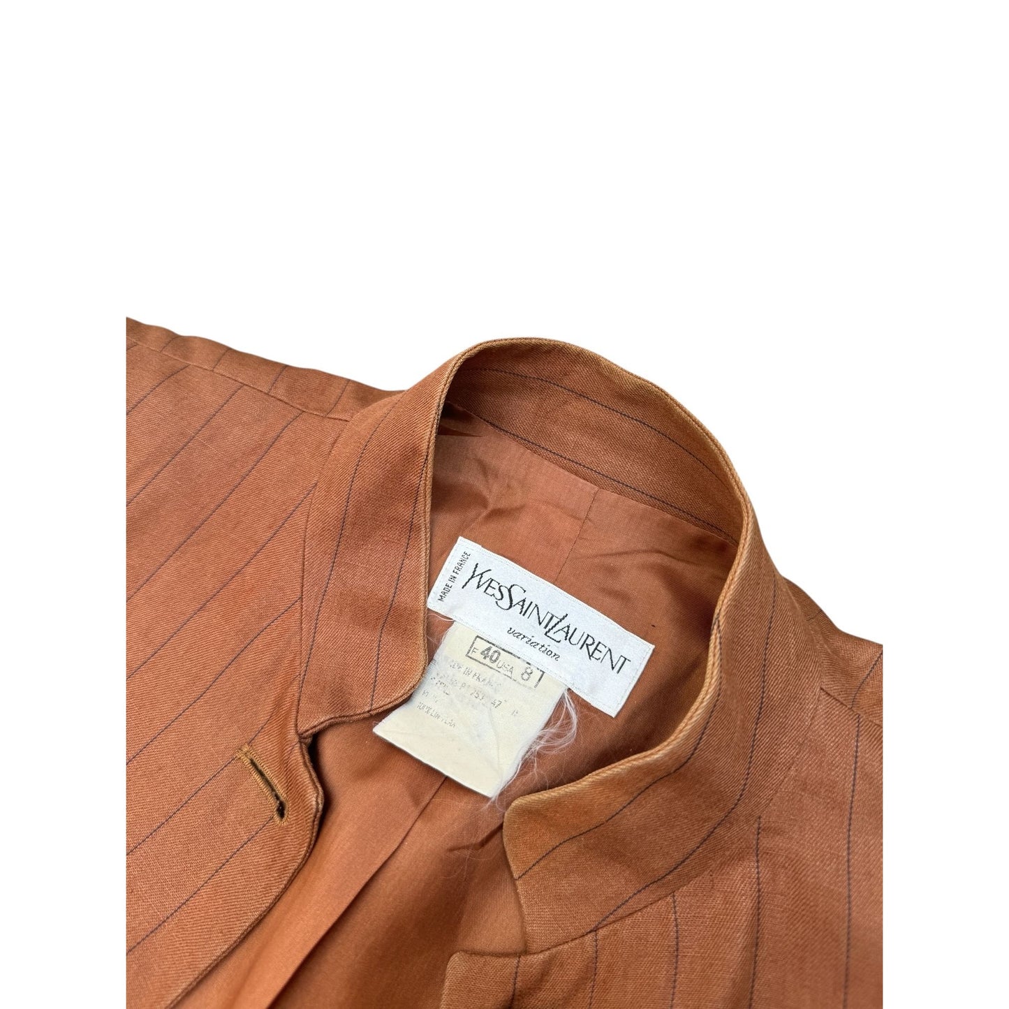 Brown Linen Safari Jacket 