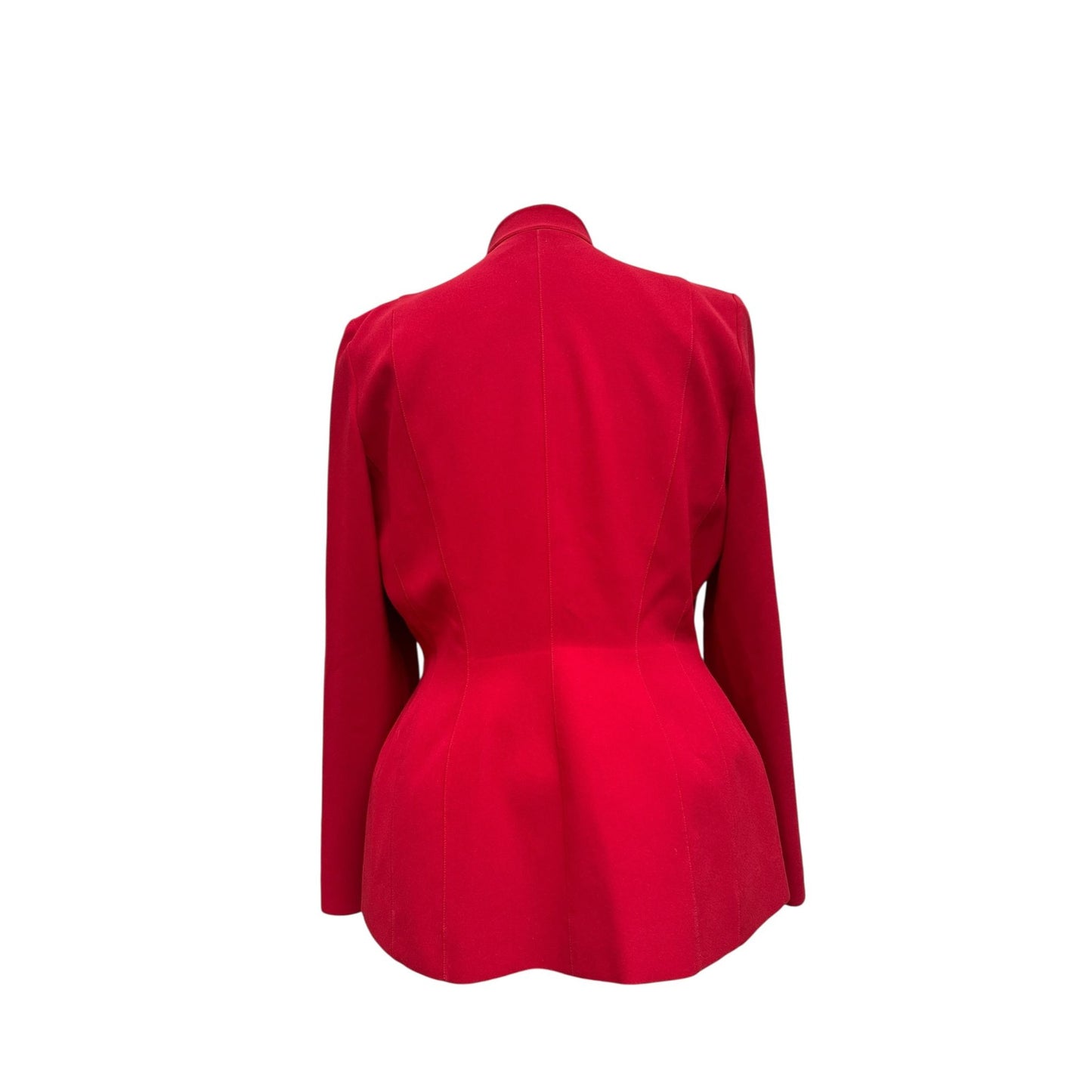 Red Sculptural Blazer Jacket