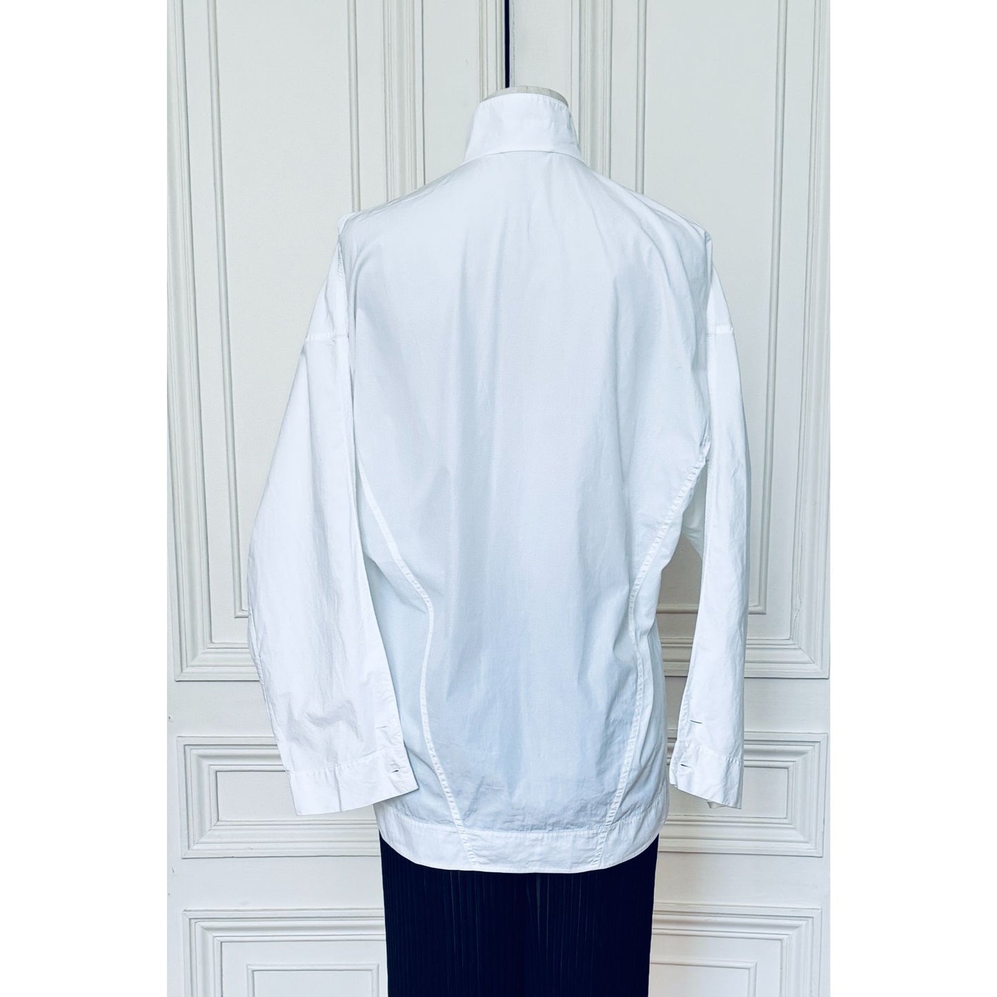 Phoebe Philo  White Asymmetric Cotton Shirt Jacket 