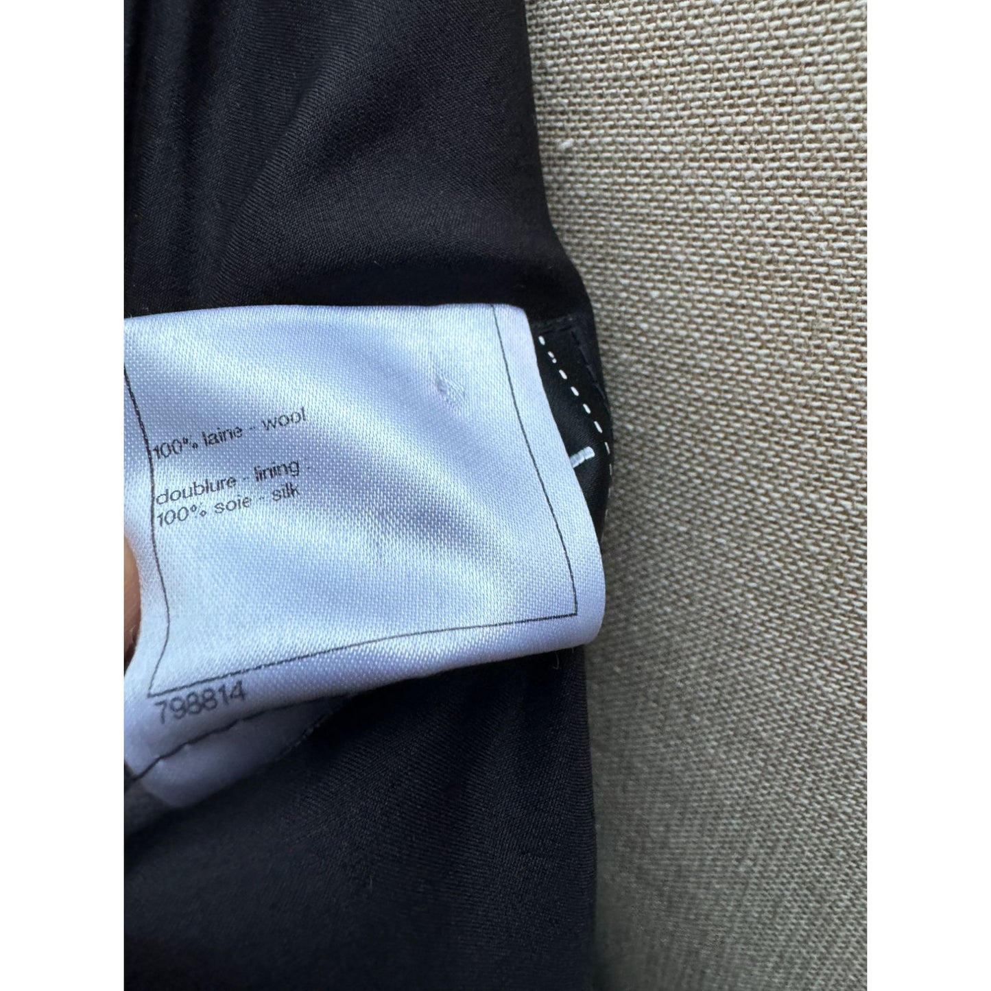 Black Wool Structured Dress