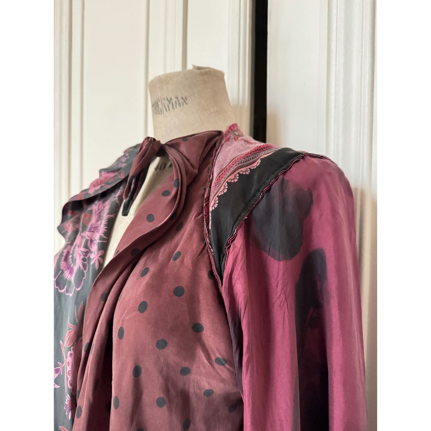 Silk Patchwork Blouse