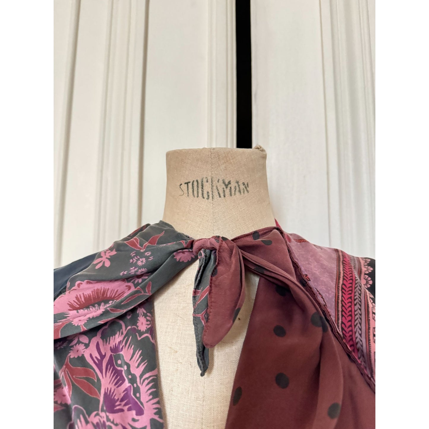 Silk Patchwork Blouse