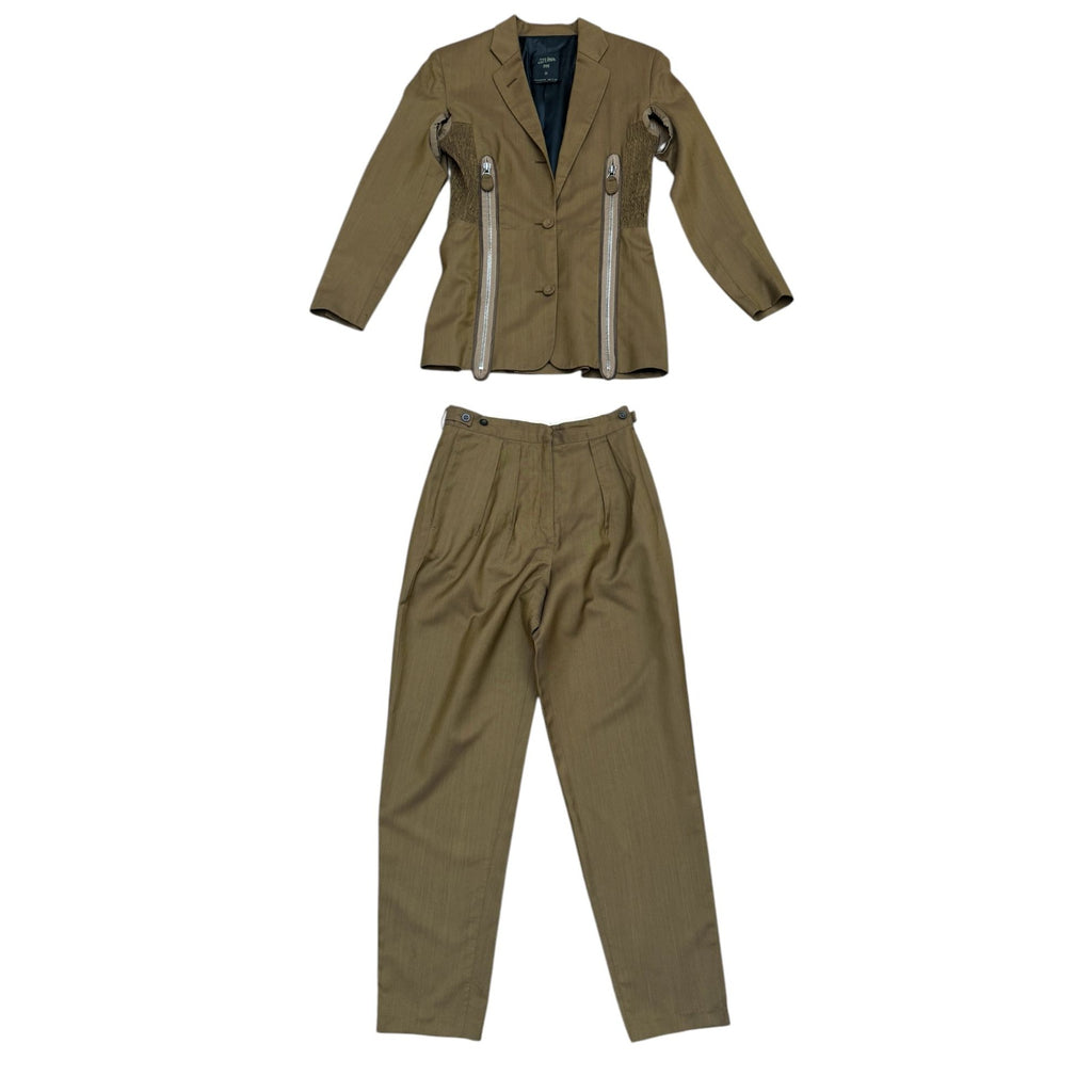 1990s Deconstructed Khaki Suit