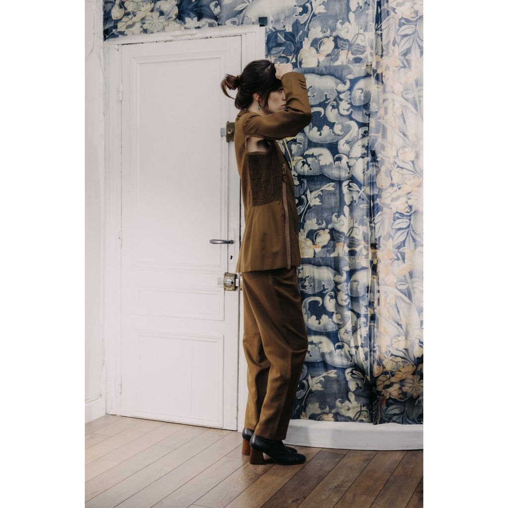 1990s Deconstructed Khaki Suit