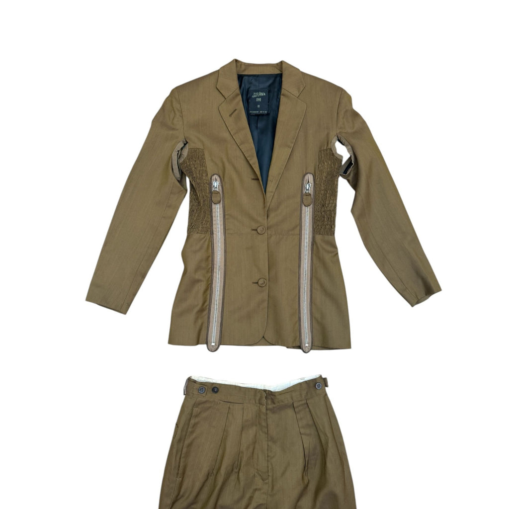 1990s Deconstructed Khaki Suit