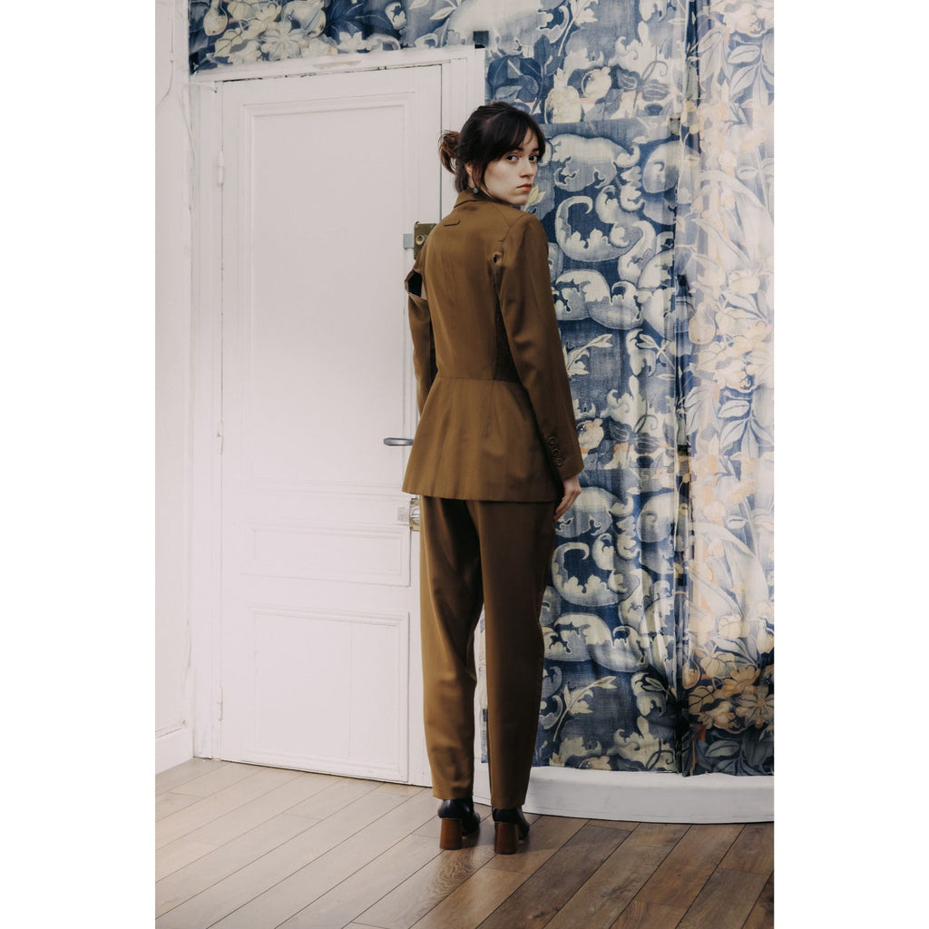 1990s Deconstructed Khaki Suit