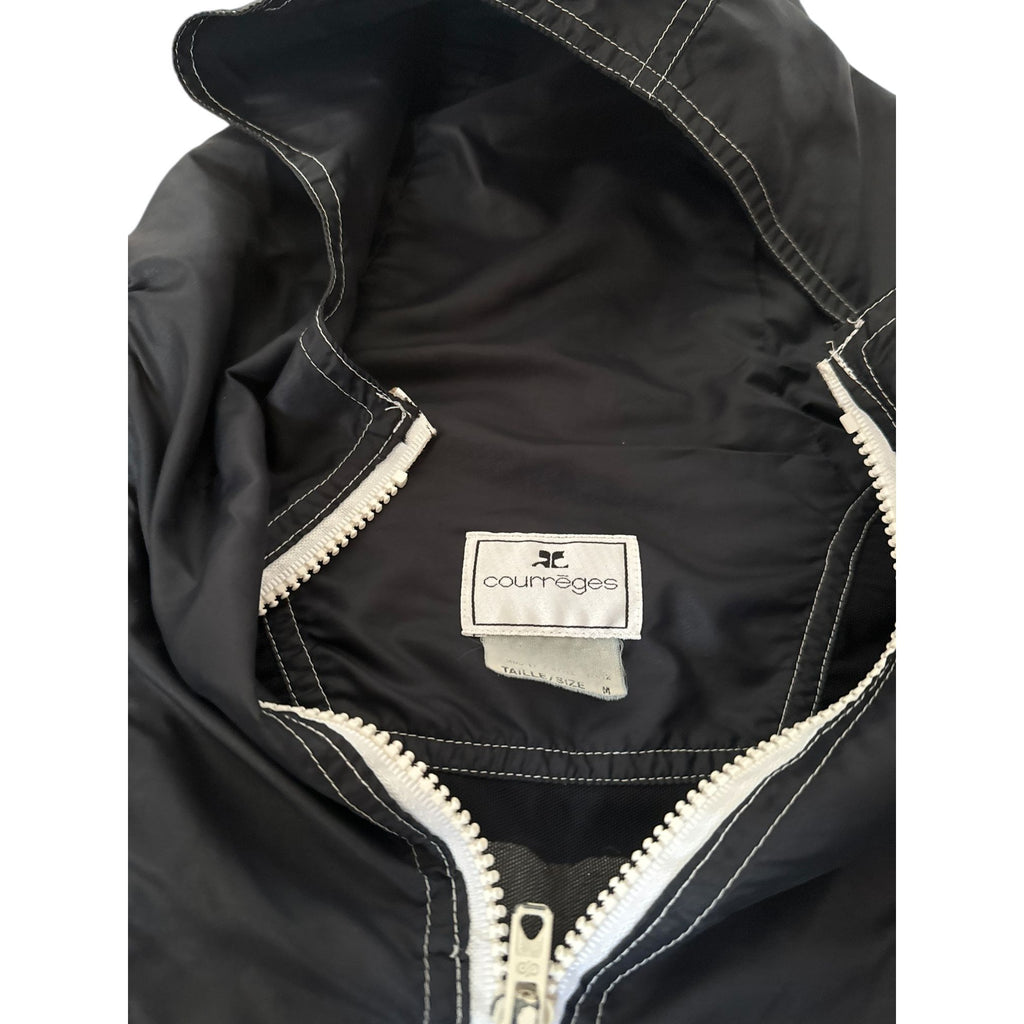 Black Nylon windbreaker